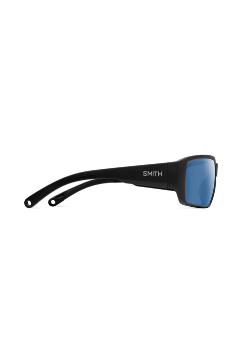 Smith Hookset Sunglasses - Matte Black / ChromaPop Glass Polarized Blue Mirror - Side