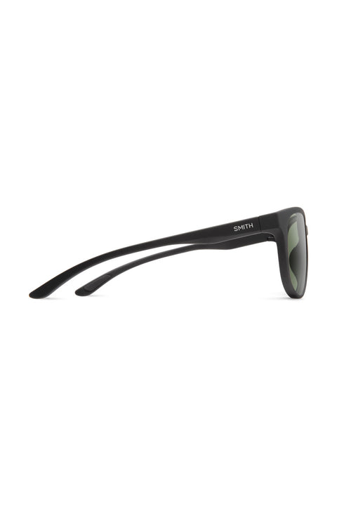Smith Lake Shasta Sunglasses - Matte Black / ChromaPop Polarized Gray Green- Side