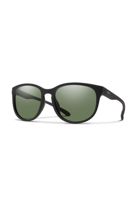 Smith Lake Shasta Sunglasses - Matte Black / ChromaPop Polarized Gray Green-Front