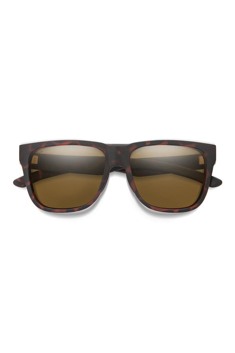 Smith Lowdown 2 Core Sunglasses - Matte Tortoise / Polarized Brown- Front with arms folded