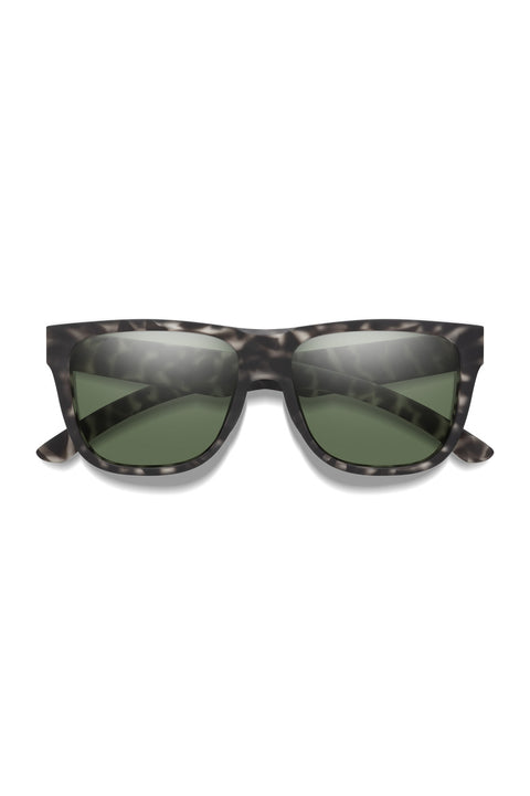 Smith Lowdown 2 Sunglasses - Matte Gray Tortoise / ChromaPop Polarized Gray Green- Front folded