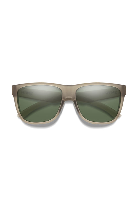 Smith Lowdown 2 XL Sunglasses - Matte Summit Crystal / ChromaPop Polarized Gray Green- Front folded