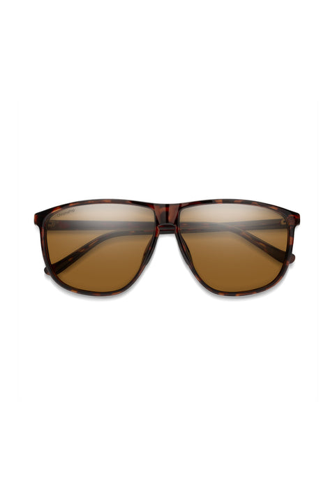 Smith Mono Lake Sunglasses - Tortoise / ChromaPop Polarized Brown- Front folded