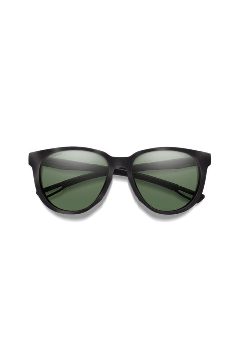 Smith Seeker Sunglasses - Matte Ash Tortoise / ChromaPop Polarized Gray Green- Front folded