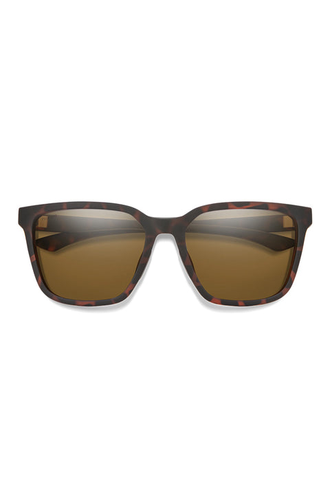 Smith Shoutout Core Sunglasses - Matte Tortoise / Polarized Brown- Front with arms folded