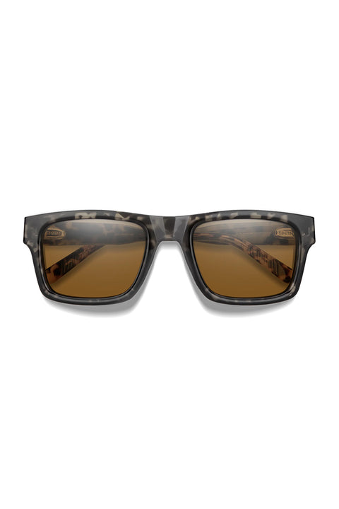 Smith Strand Sunglasses - Salt Haze / ChromaPop Glass Polarized Brown- Front with arms folded