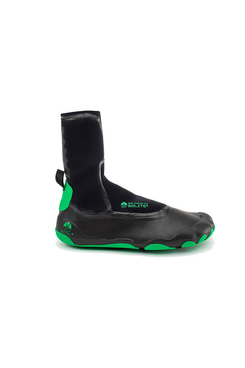 Solite Custom Pro 2.0 3mm Split Toe Boot - Green / Black- Side view