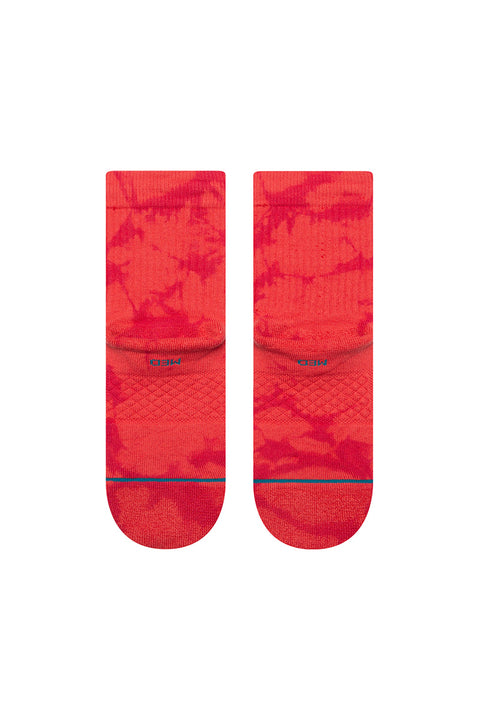 Stance Cotton Quarter Socks - Dye Namic - Red- bottom view