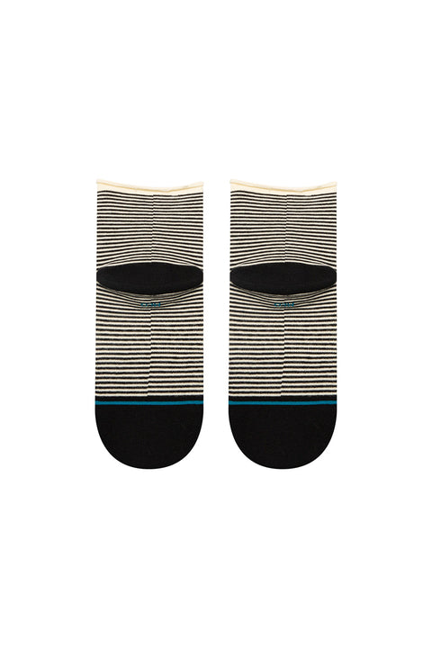 Stance Cotton Quarter Socks - Skelter - Black- Bottom view