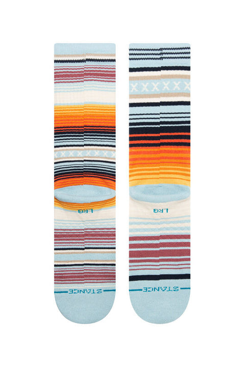 Stance Curren Crew Socks - Light Blue-Bottom
