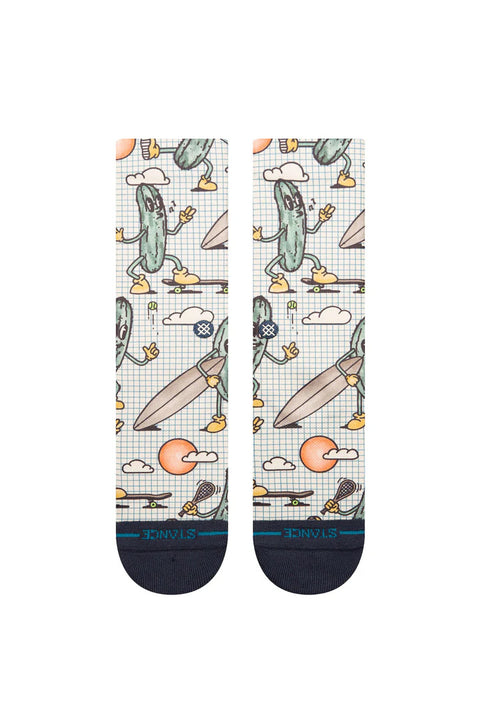 Stance Feeling Pickled Crew Socks - Cream - Front