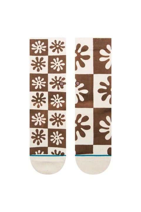 Stance Flower Girl Crew Socks - Off White-Top