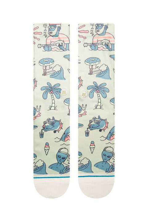 Stance Hunger Crew Sock - Sage-Top