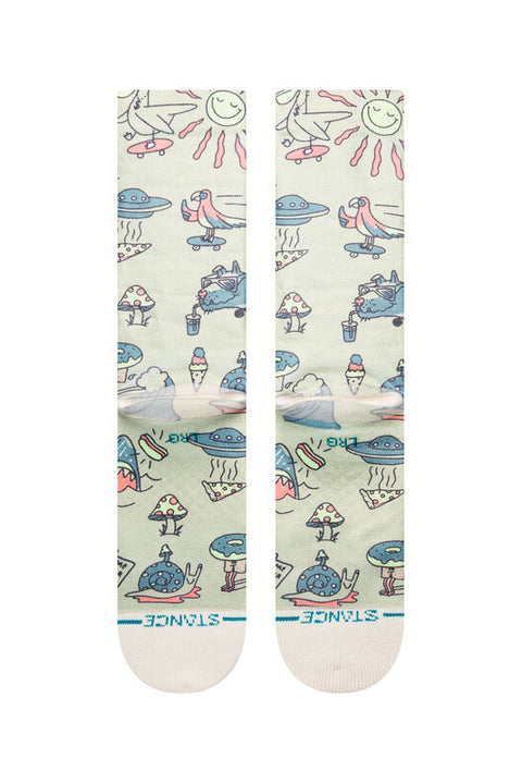 Stance Hunger Crew Sock - Sage-Bottom