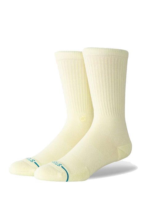 Stance Icon Butter Sock - Butter- On feet