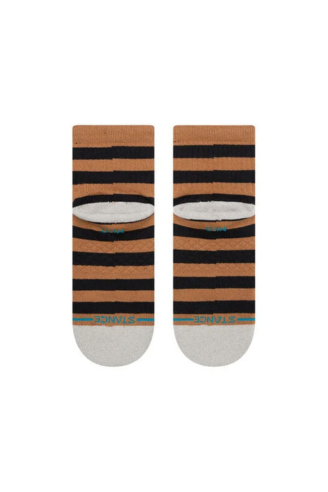 Stance Anything Quarter Socks - Black / Brown-bottom