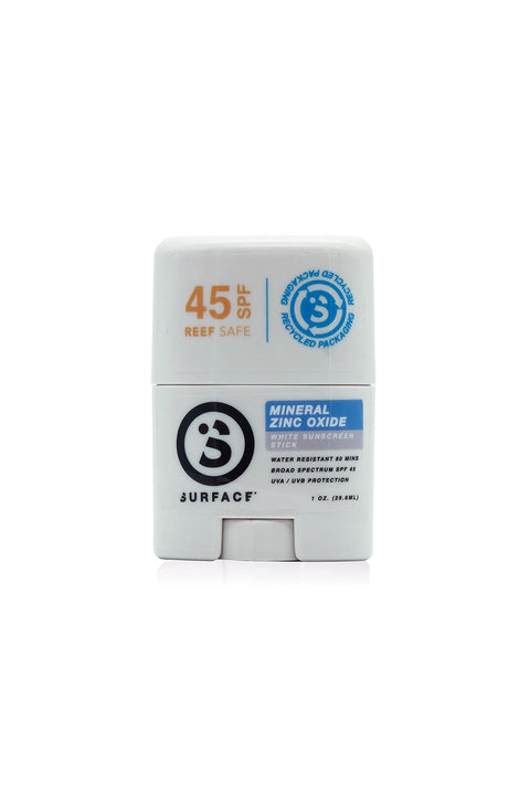 Surface SPF45 Zinc Oxide 0.5OZ Facestick- Front view of white
