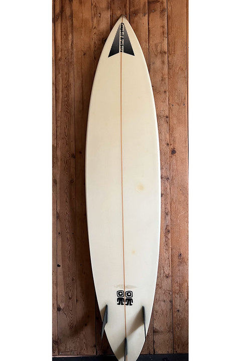 Used Campbell Brothers 7'6" Mini Gun Surfboard - Bottom