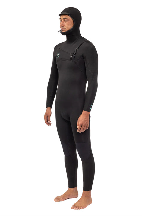 Vissla 7 Seas 5/4/3 Hooded Full Suit - Black - Side