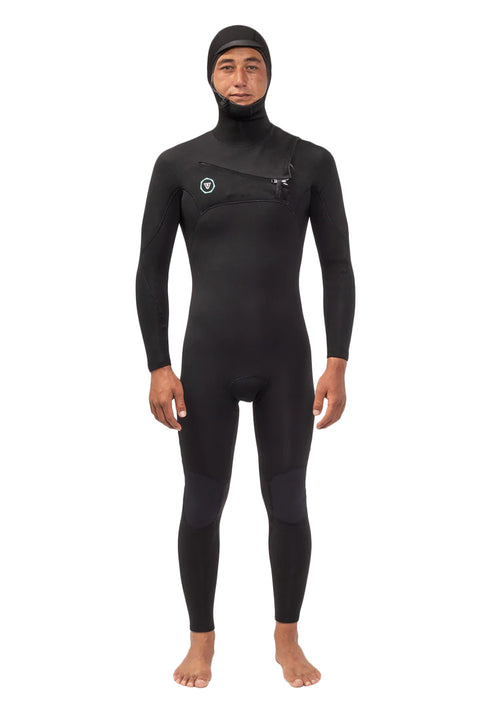 Vissla 7 Seas 5/4/3 Hooded Full Suit - Black