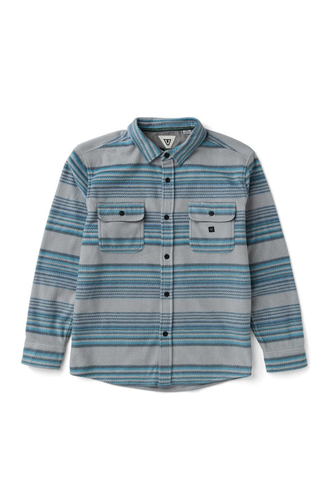 Vissla Eco-zy LS Polar Flannel - Storm Grey- Front