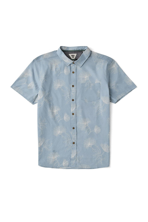Vissla Happy Hours Eco SS Shirt - Faded Denim- Front