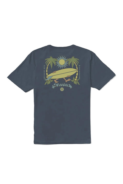 Vissla Out There Organic Tee - Dark Denim- Back