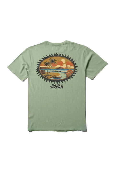 Vissla Riviera S/S Pocket Tee - Sage- Back