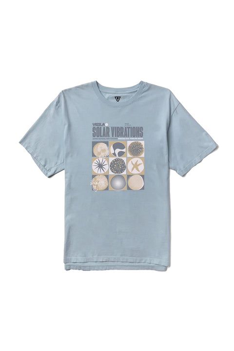 Vissla Solar Vibrations Organic Tee - Stone Blue- Front