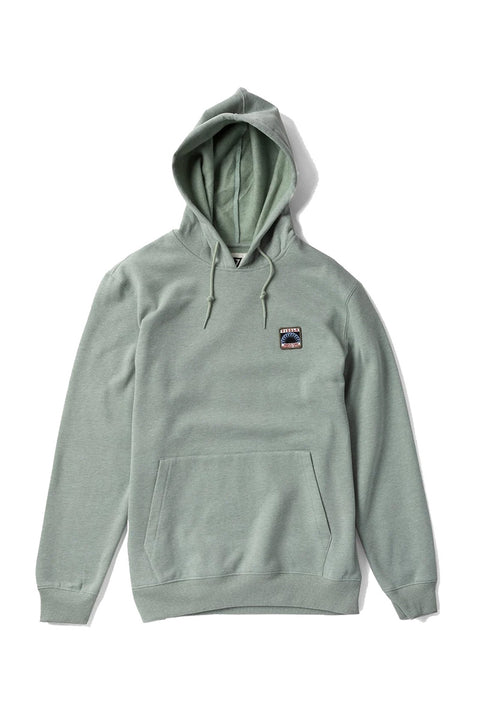 Vissla Solid Sets Eco Pullover Hoodie - Light Sage Heather- Front