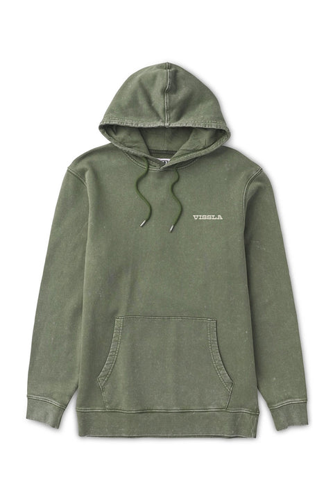 Vissla Washout Eco Pullover Hoodie - Army- Front