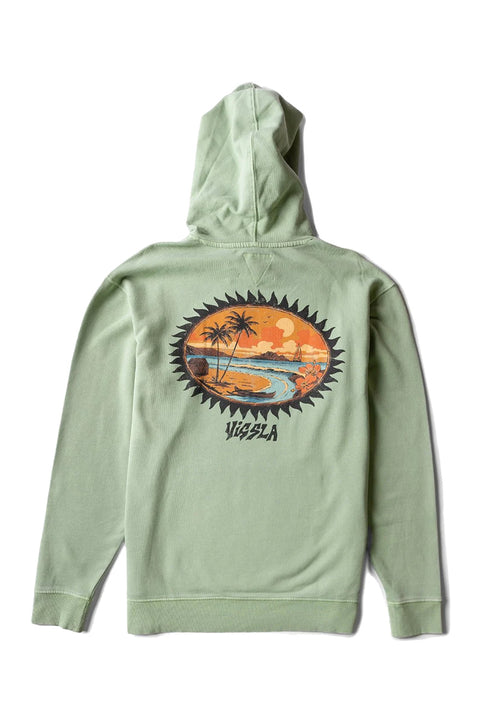 Vissla Washout Eco Pullover Hoodie - Sage- Back