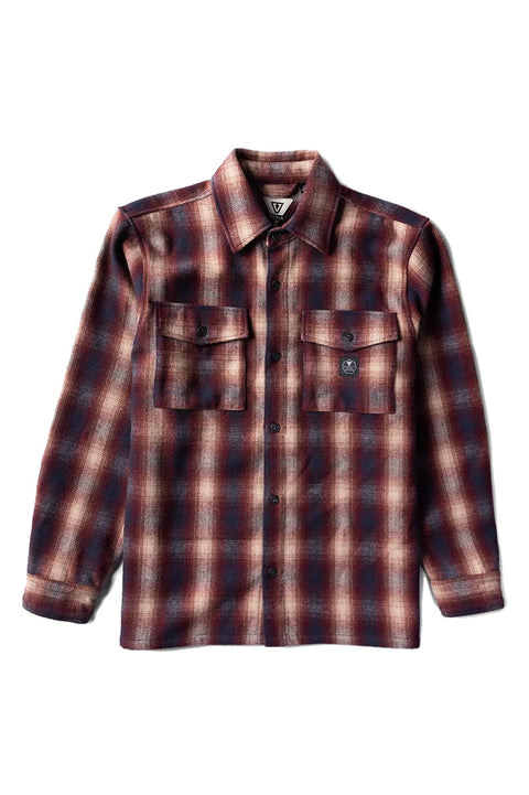 Vissla Woody Woven Shirt - Fired Brick-Front