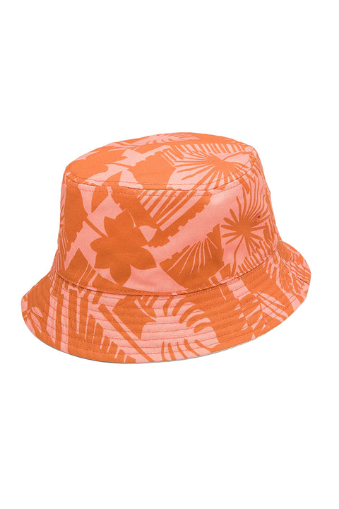 Volcom Blocked Out Bucket Hat - Burnt Sienna- Back of burnt sienna side