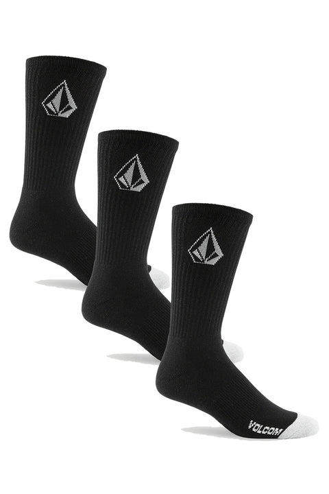 Volcom Full Stone Sock 3 Pack - Black