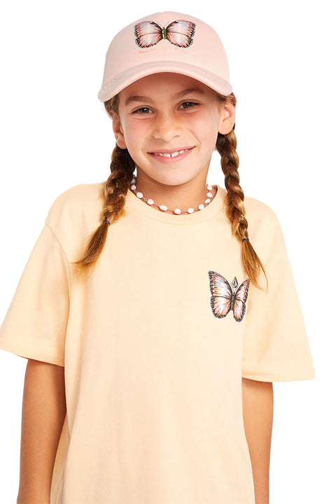 Volcom Girls Hey Slims Hat - Melon - Front With Model