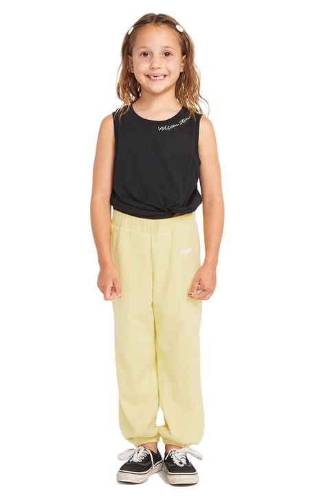 Volcom Girls Lived In Lounge Fleece Pant - Citron
