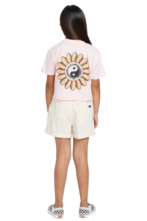 Volcom Girls Pocket Dial Tee - Light Peony - Back