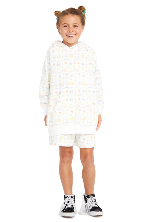 Volcom Girls Truly Stoked Boyfriend Pullover Hoodie - Multi