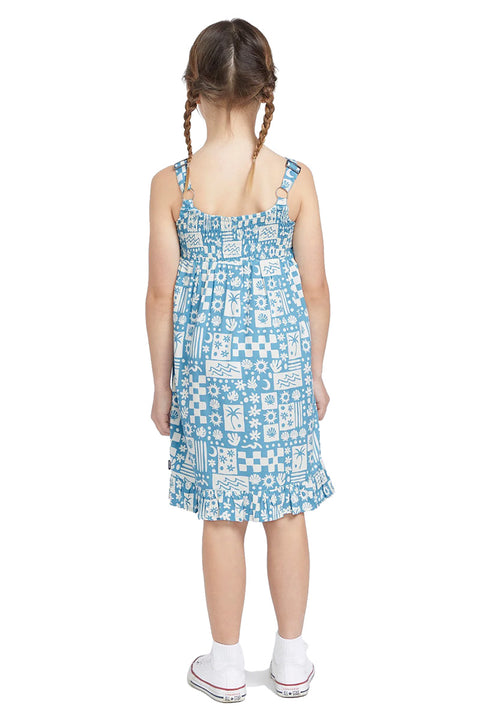 Volcom Girl's Hangin' Loose Dress - Laguna Blue - Back