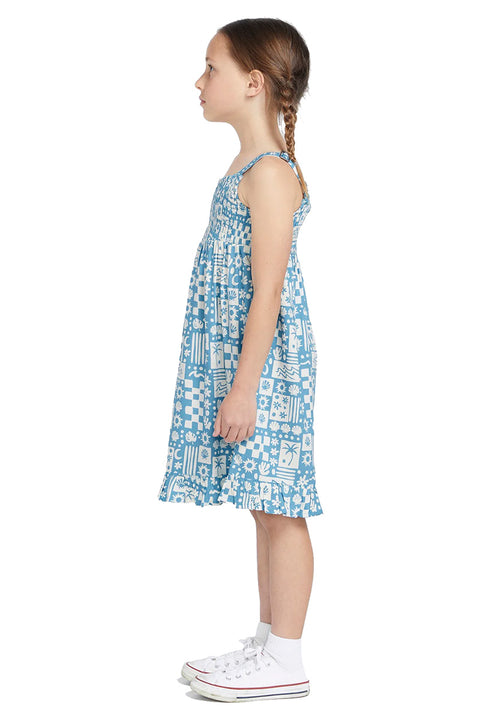 Volcom Girl's Hangin' Loose Dress - Laguna Blue - Side