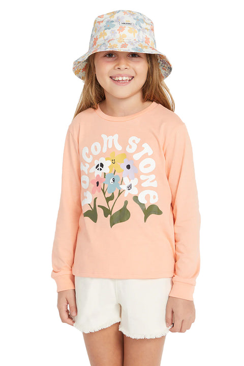 Volcom Little Groovy Bucket Hat - Star White - Front