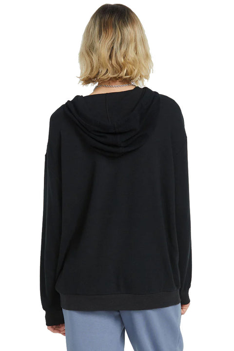 Volcom Lived In Lounge Frenchie Hoodie - Black- Back