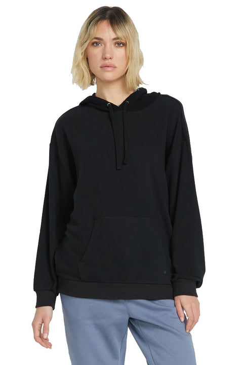 Volcom Lived In Lounge Frenchie Hoodie - Black- Front