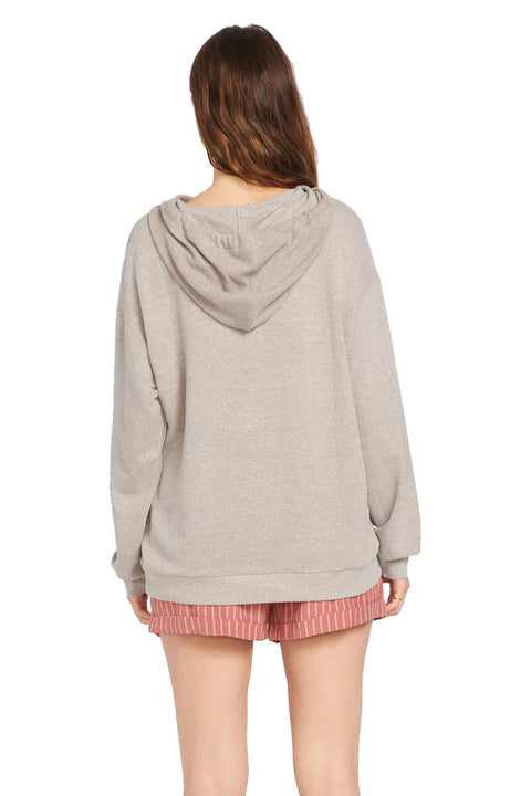 Volcom Lived In Lounge Frenchie Hoodie - Concrete-back