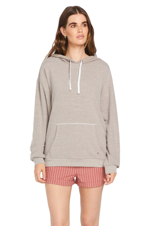 Volcom Lived In Lounge Frenchie Hoodie - Concrete- Front