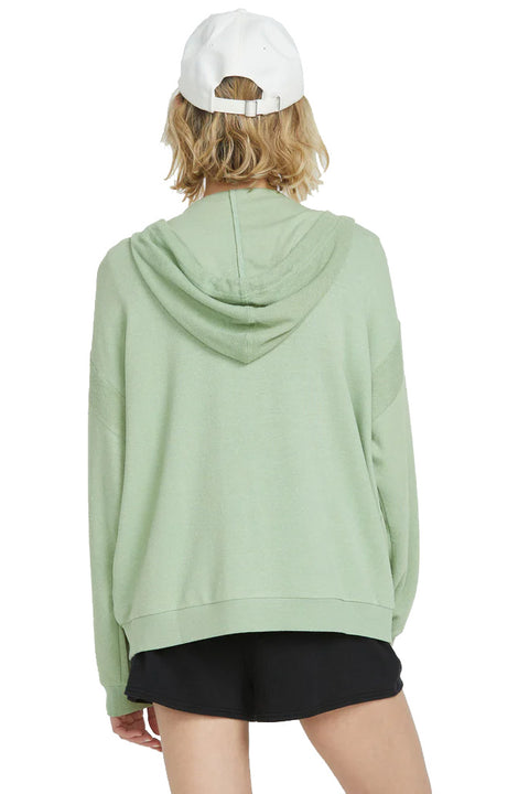 Volcom Lived In Lounge Frenchie Zip Hoodie - Grass Green- Back