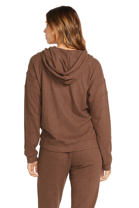 Volcom Lived In Lounge Hoodie - Chocolate - Back