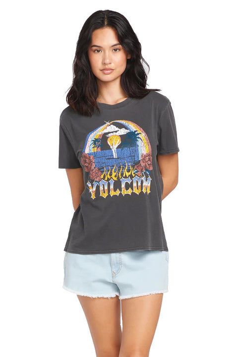 Volcom Lock It Up Tee - Black- Front
