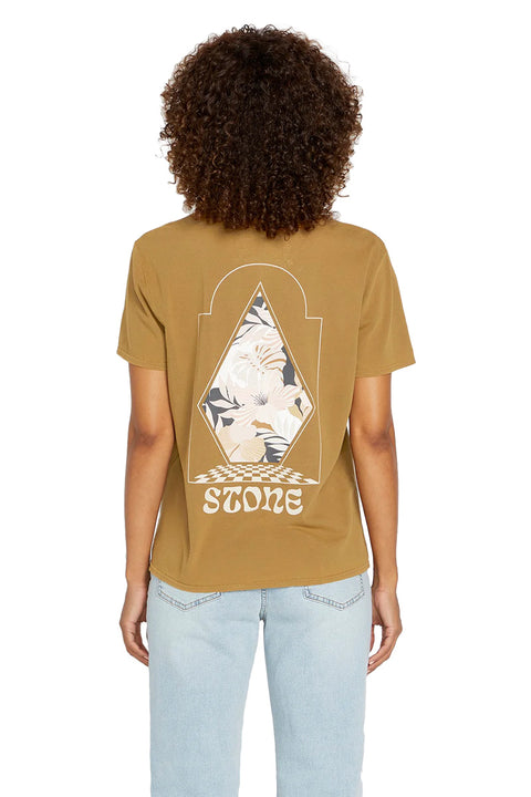 Volcom Lock It Up Tee - Rustic Brown- Back